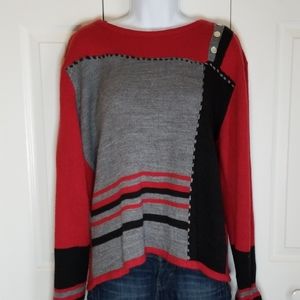 Vintage Sarah Morgan Color Block Sweater XL